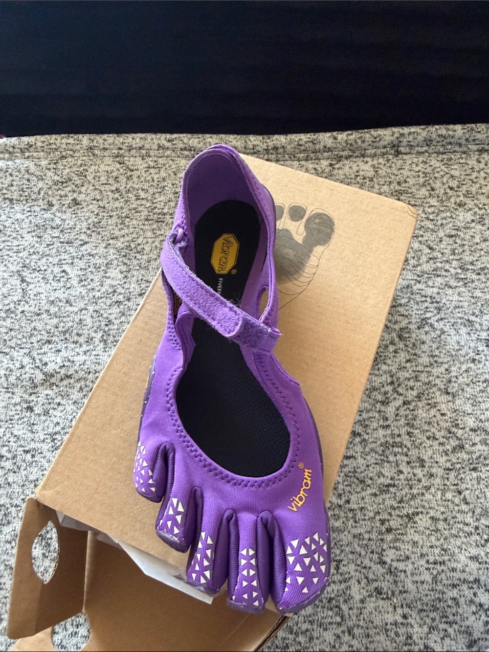 Vibram Purple Five-Toe Mary Jane Sneaker